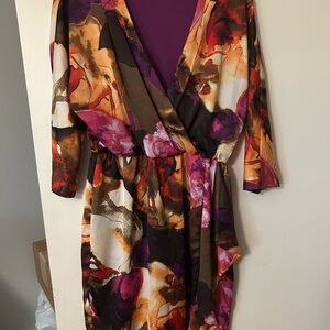 Donna Ricco Multicolor Abstract Dress